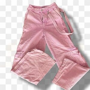 pink corduroy carpenter pants